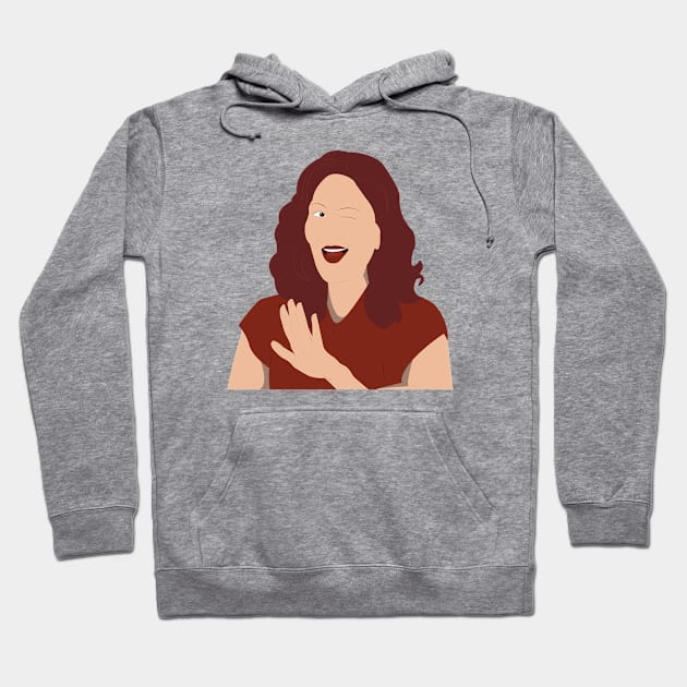 A League of Their Own | Greta Gill winking Hoodie by Oi Blondie Crafts